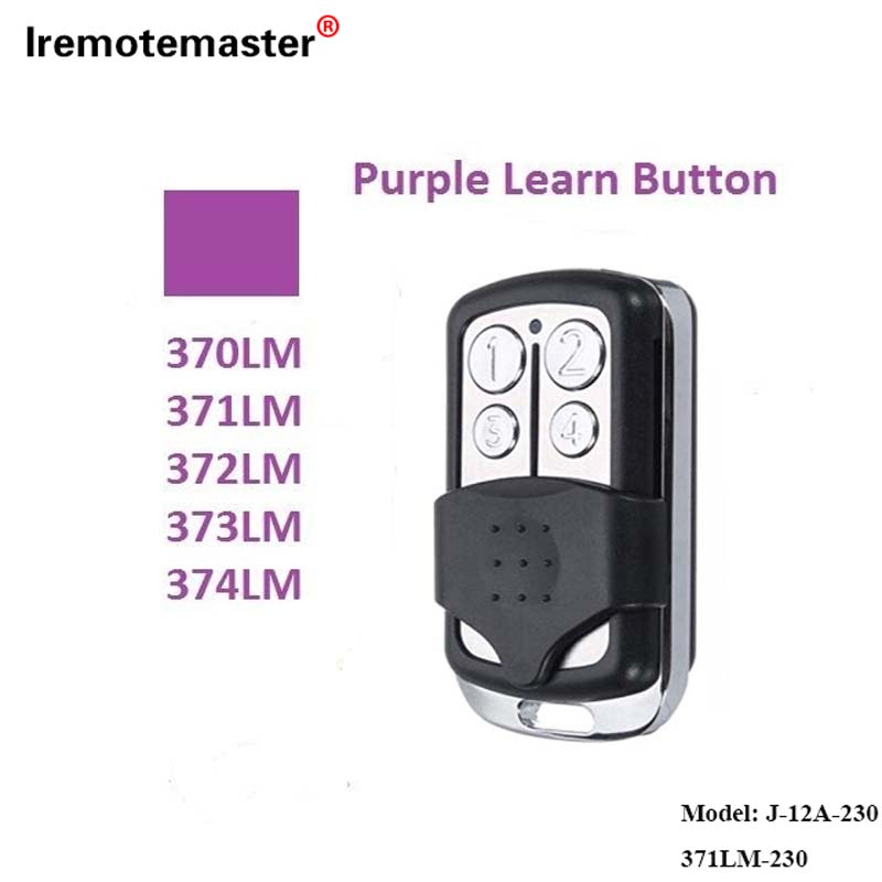 Til 370LM, 371LM, 372LM, 373LM, 374LM Purple Learn Button 315MHz Rolling Code