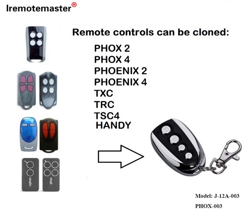 Til PHOENIX 2 4 TSC2 TSC4 HANDY2 udskiftning garageport fjernbetjening 433,92mhz